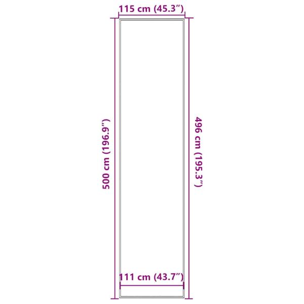 Fußmatte Schwarz 115x500 cm