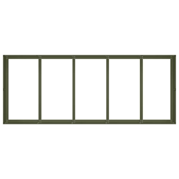 Pflanzgefäß Olivgrün 200x80x40 cm Stahl