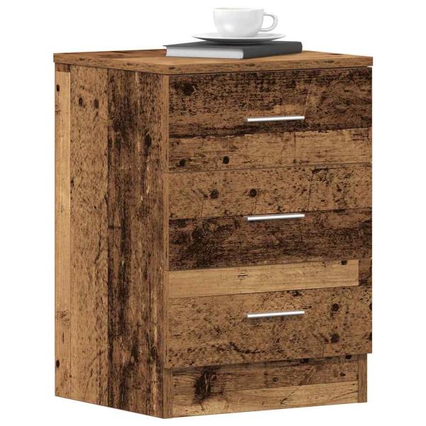 ARDEBO.de - Nachttische 2 Stk. Altholz-Optik 38x35x55 cm Holzwerkstoff