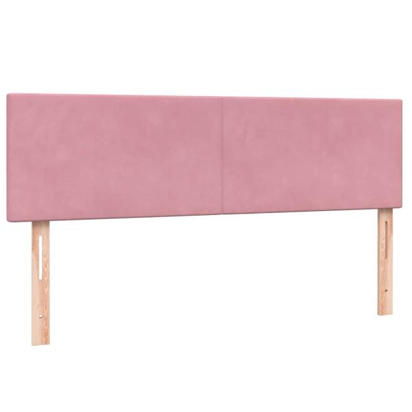 Boxspringbett mit Matratze Rosa 140x210 cm Samt