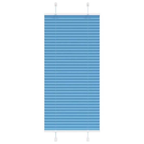 ARDEBO.de - Plissee Blau 65x100 cm Stoffbreite 64,4 cm Polyester