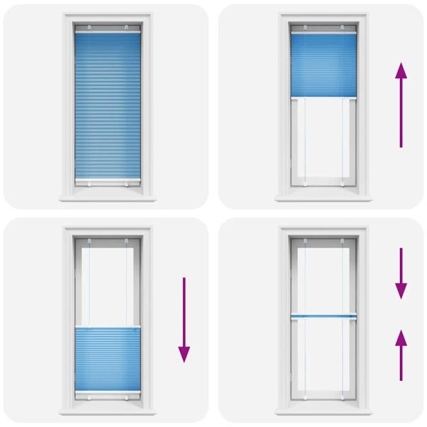 Plissee Blau 55x150 cm Stoffbreite 54,4 cm Polyester