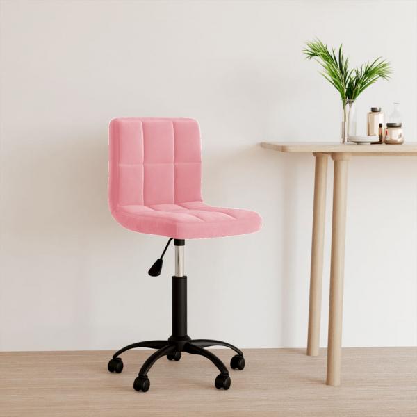 ARDEBO.de - Bürostuhl Drehbar Rosa Samt