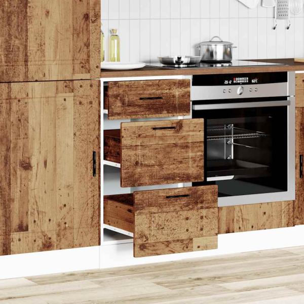 Küchenunterschrank Porto Altholz-Optik Holzwerkstoff
