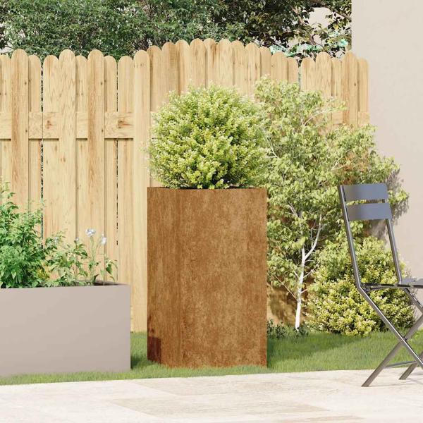 Pflanzkübel Rostig 40x40x80 cm Wetterfester Stahl