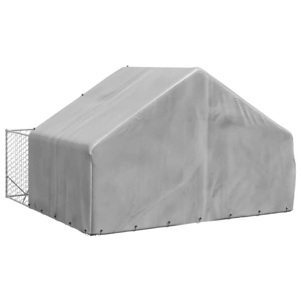 Outdoor-Hundezwinger mit Auslauf 3x3x1,9 m Verzinkter Stahl