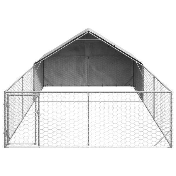 Outdoor-Hundezwinger mit Auslauf 6x3x1,9 m Verzinkter Stahl
