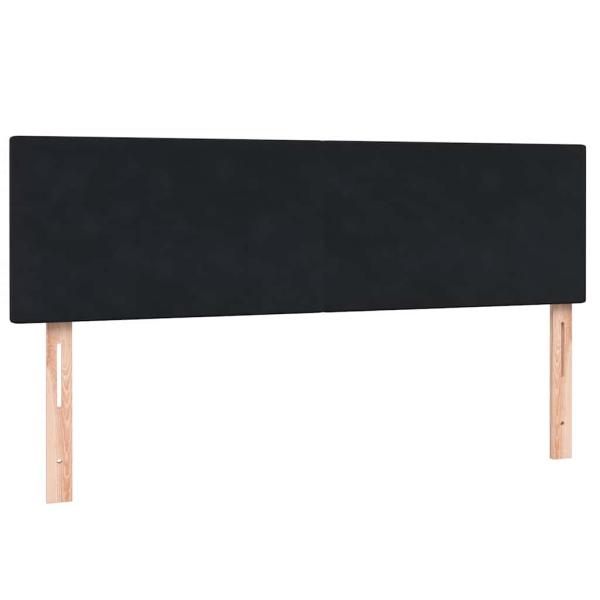 Boxspringbett mit Matratze Schwarz 160x210 cm Samt