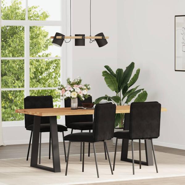 ARDEBO.de - Esszimmerstühle 4 Stk. Schwarz Samt