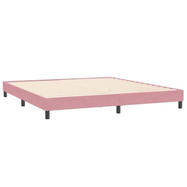 ARDEBO.de - Bettgestell ohne Matratze Rosa 200x210 cm Samt