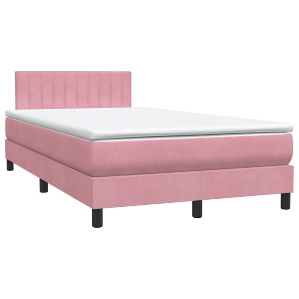 Boxspringbett mit Matratze Rosa 120x220 cm Samt