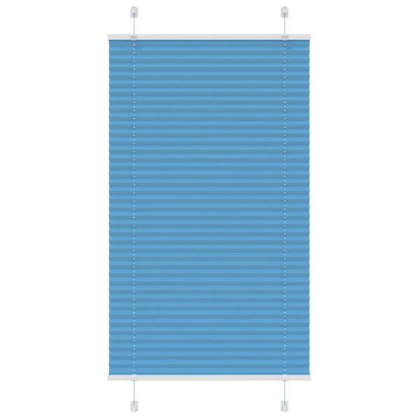 ARDEBO.de - Plissee Blau 80x150 cm Stoffbreite 79,4 cm Polyester
