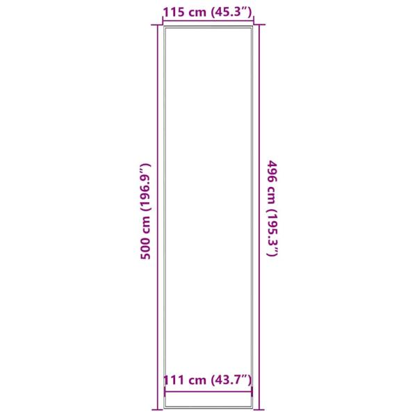 Fußmatte Anthrazit 115x500 cm