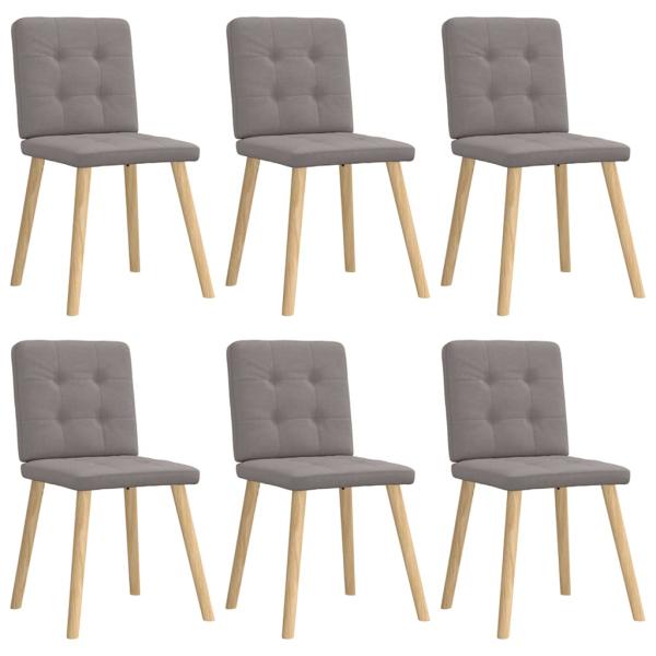 ARDEBO.de - Esszimmerstühle 6 Stk. Taupe Stoff