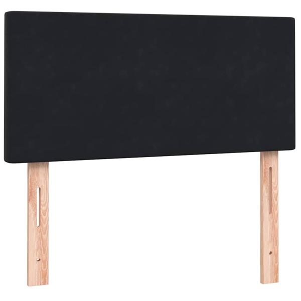 Boxspringbett mit Matratze Schwarz 80x220 cm Samt