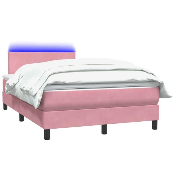 Boxspringbett mit Matratze Rosa 120x220 cm Samt