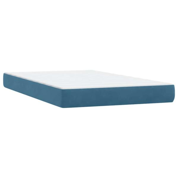 ARDEBO.de - Boxspringbett mit Matratze Dunkelblau 120x220 cm Samt