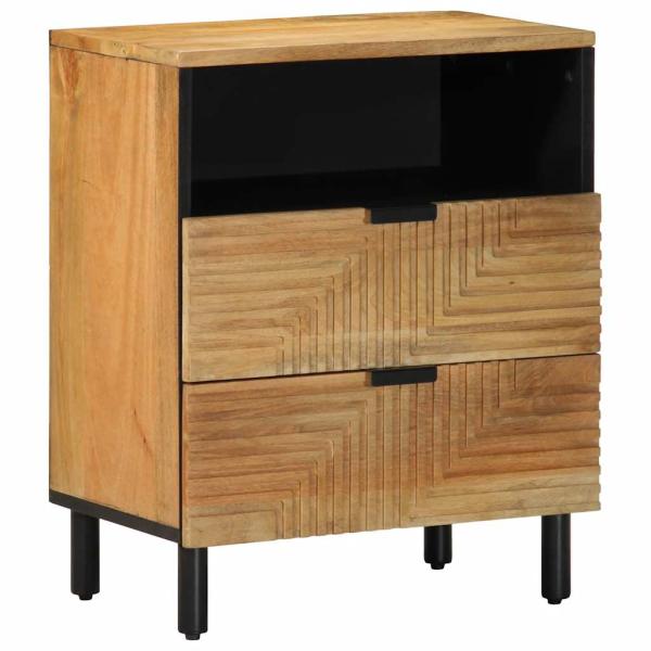 ARDEBO.de - Nachttisch Braun 50x33x62 cm Massivholz Mango