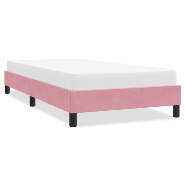ARDEBO.de - Bettgestell ohne Matratze Rosa 100x210 cm Samt