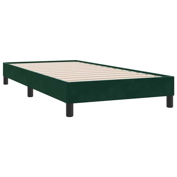 Bettgestell ohne Matratze Dunkelgrün 80x210 cm Samt
