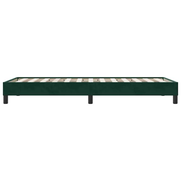 Bettgestell ohne Matratze Dunkelgrün 80x210 cm Samt