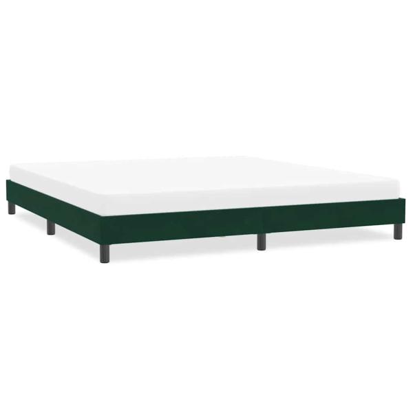 ARDEBO.de - Bettgestell ohne Matratze Dunkelgrün 200x210 cm Samt