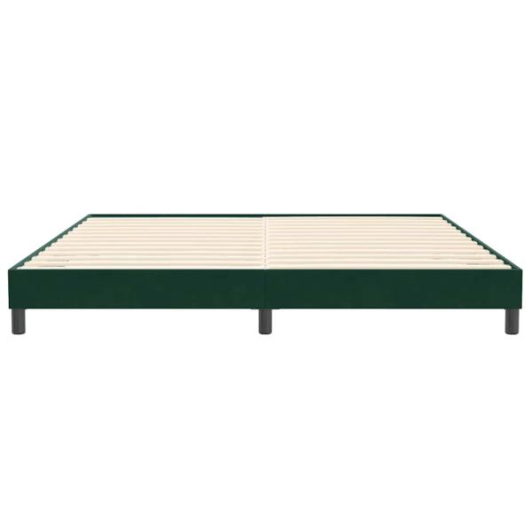 Bettgestell ohne Matratze Dunkelgrün 200x210 cm Samt