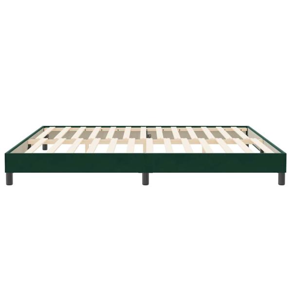 Bettgestell ohne Matratze Dunkelgrün 200x210 cm Samt