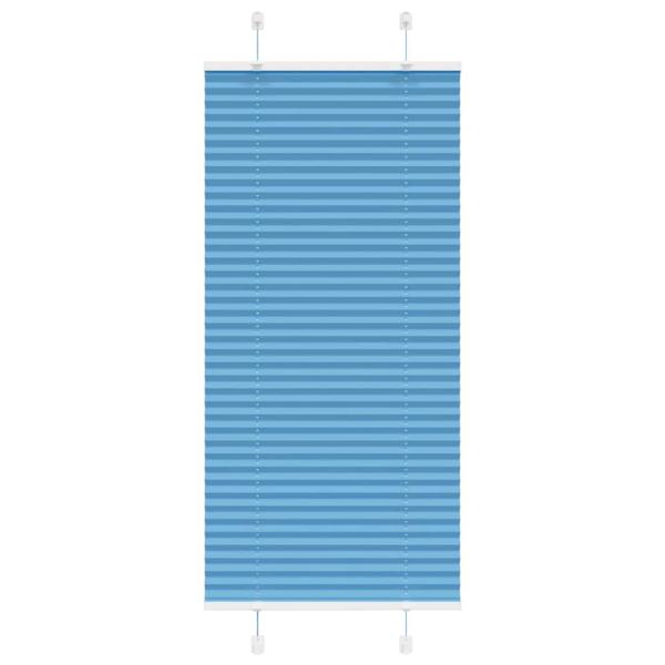 ARDEBO.de - Plissee Blau 60x100 cm Stoffbreite 59,4 cm Polyester
