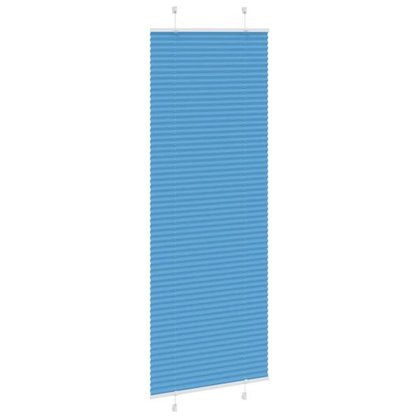 Plissee Blau 80x200 cm Stoffbreite 79,4 cm Polyester