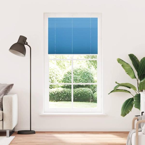 Plissee Blau 110x200 cm Stoffbreite 109,4 cm Polyester