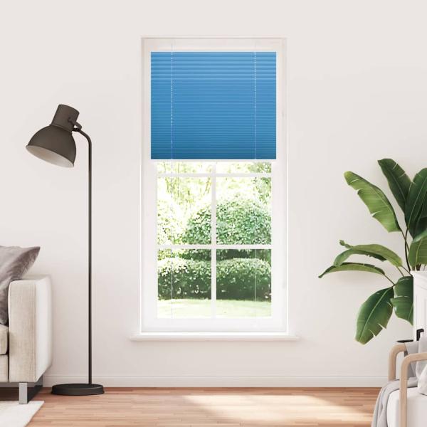 Plissee Blau 100x200 cm Stoffbreite 99,4 cm Polyester