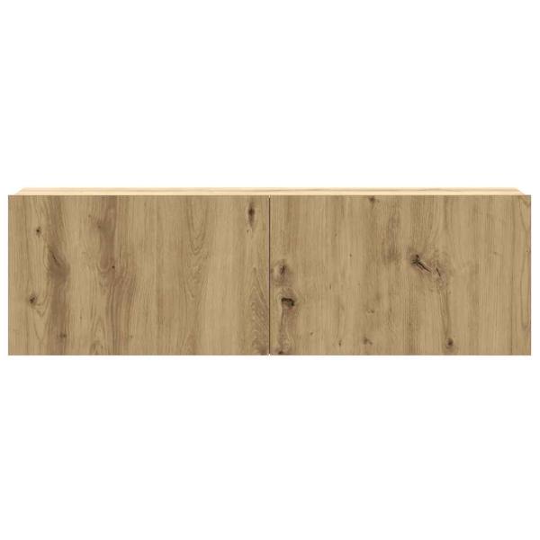 8-tlg. TV-Schrank-Set Wandmontage Artisan-Eiche Holzwerkstoff