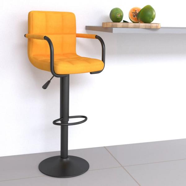 ARDEBO.de - Barhocker Senfgelb Stoff