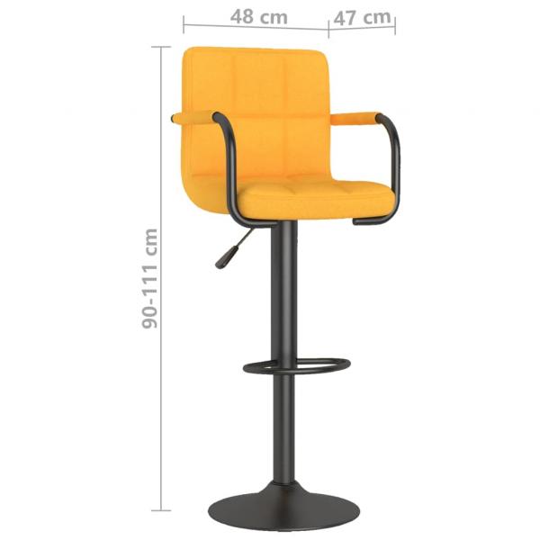 Barhocker Senfgelb Stoff