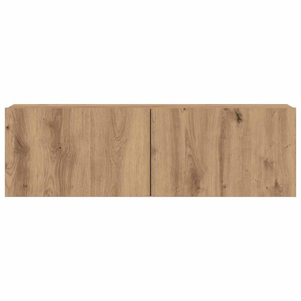 7-tlg. TV-Schrank-Set Wandmontage Artisan-Eiche Holzwerkstoff