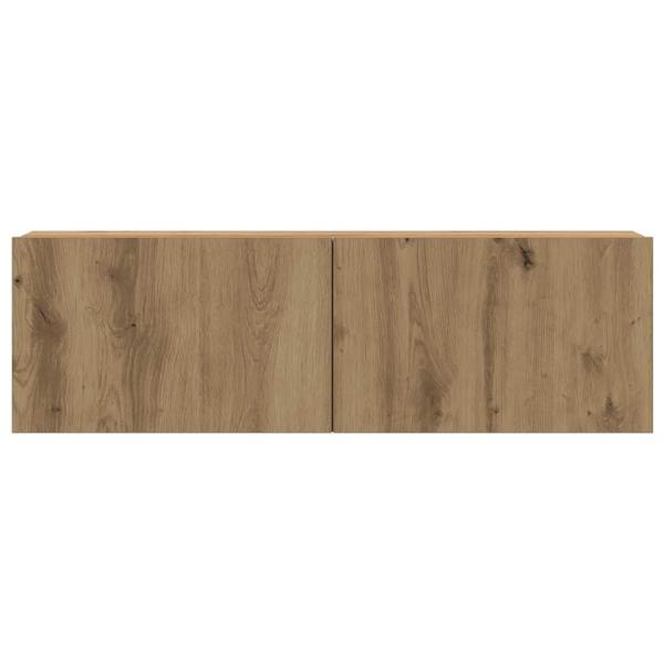 6-tlg. TV-Schrank-Set Wandmontage Artisan-Eiche Holzwerkstoff