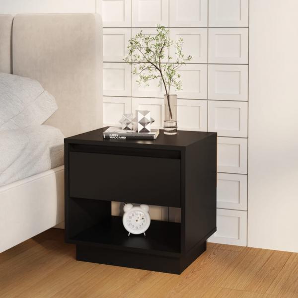 ARDEBO.de - Nachttisch Schwarz 45x34x44 cm Holzwerkstoff