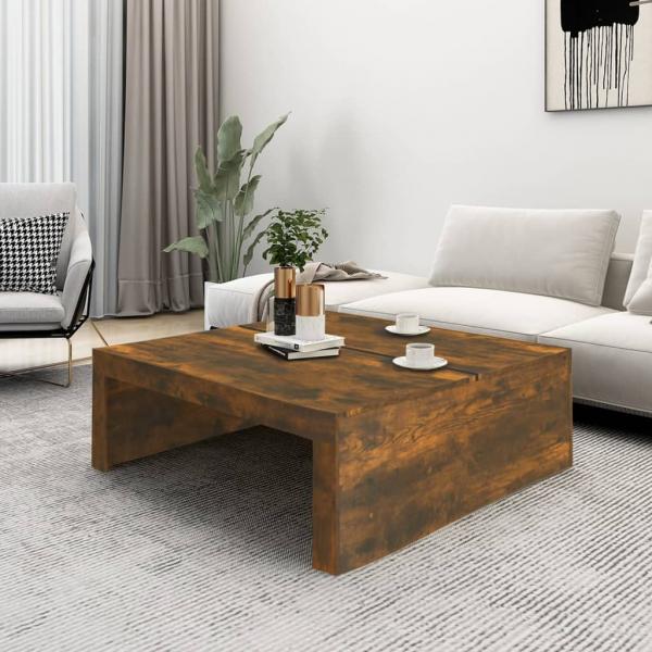 Couchtisch Räuchereiche 100x100x35 cm Holzwerkstoff