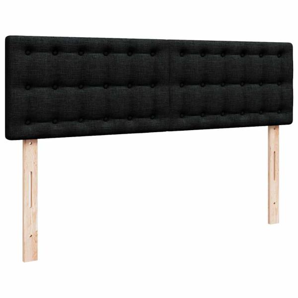 Ottoman-Bett mit Matratze Schwarz 140x190 cm Stoff