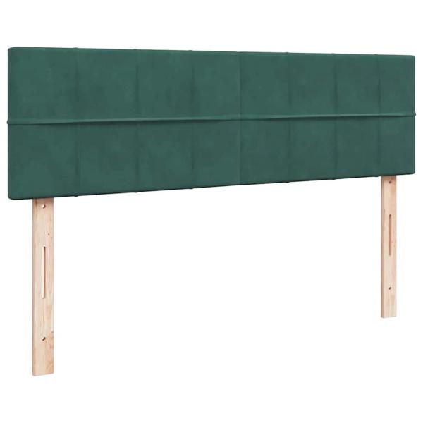 Ottoman-Bett mit Matratze Dunkelgrün 140x200 cm Samt
