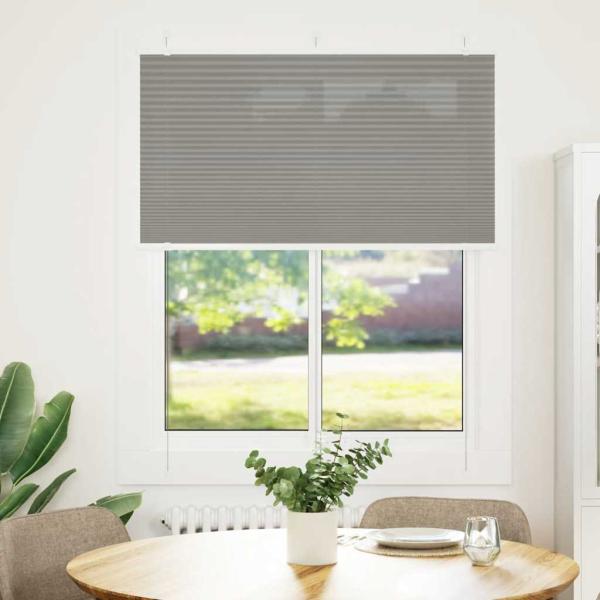 ARDEBO.de - Plissee Anthrazit 105x100 cm Stoffbreite 104,4 cm Polyester