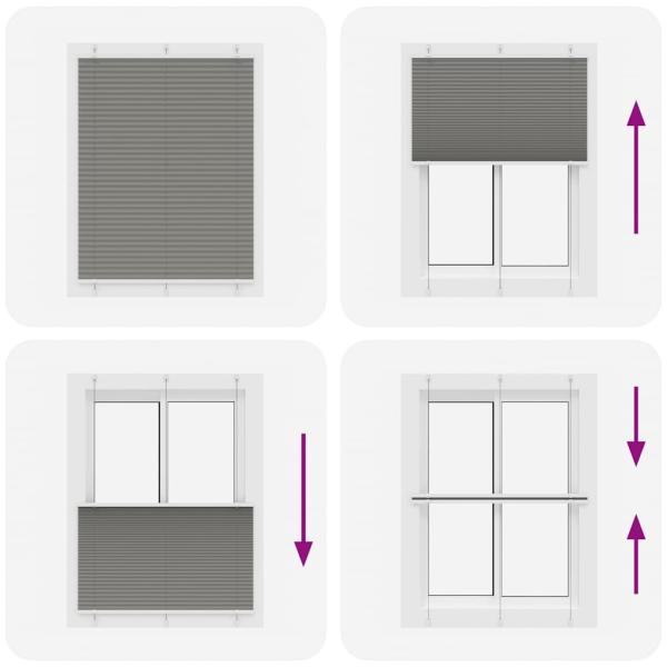 Plissee Anthrazit 105x100 cm Stoffbreite 104,4 cm Polyester