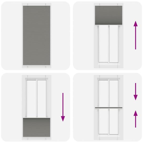 Plissee Anthrazit 85x200 cm Stoffbreite 84,4 cm Polyester