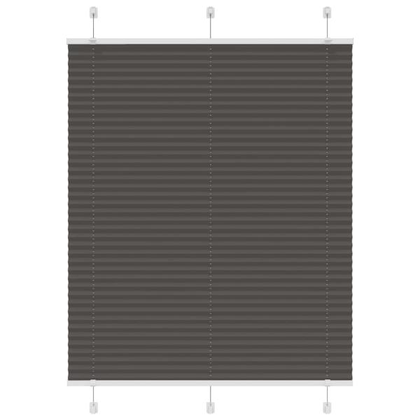 ARDEBO.de - Plissee Schwarz 105x150 cm Stoffbreite 104,4 cm Polyester