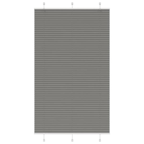 ARDEBO.de - Plissee Anthrazit 115x200 cm Stoffbreite 114,4 cm Polyester