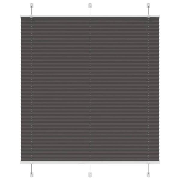 ARDEBO.de - Plissee Schwarz 115x150 cm Stoffbreite 114,4 cm Polyester