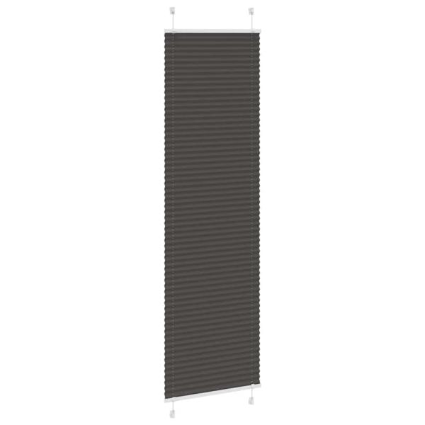 Plissee Schwarz 60x200 cm Stoffbreite 59,4 cm Polyester