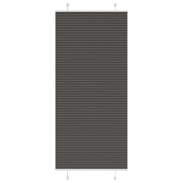 ARDEBO.de - Plissee Schwarz 95x200 cm Stoffbreite 94,4 cm Polyester