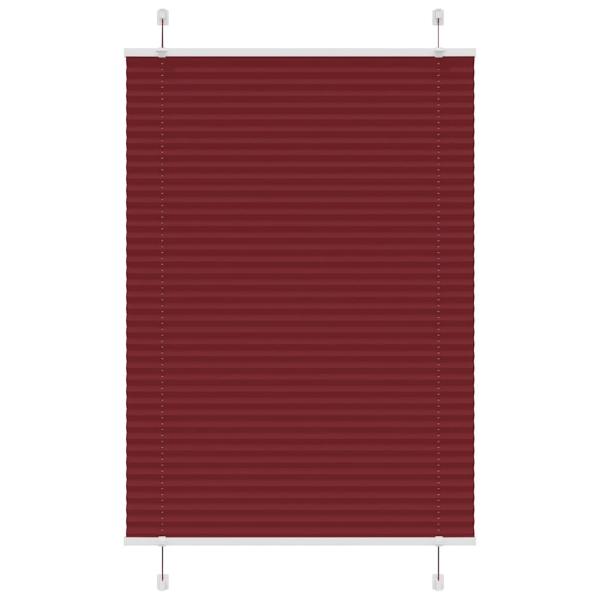 ARDEBO.de - Plissee Bordeauxrot 100x100 cm Stoffbreite 99,4 cm Polyester